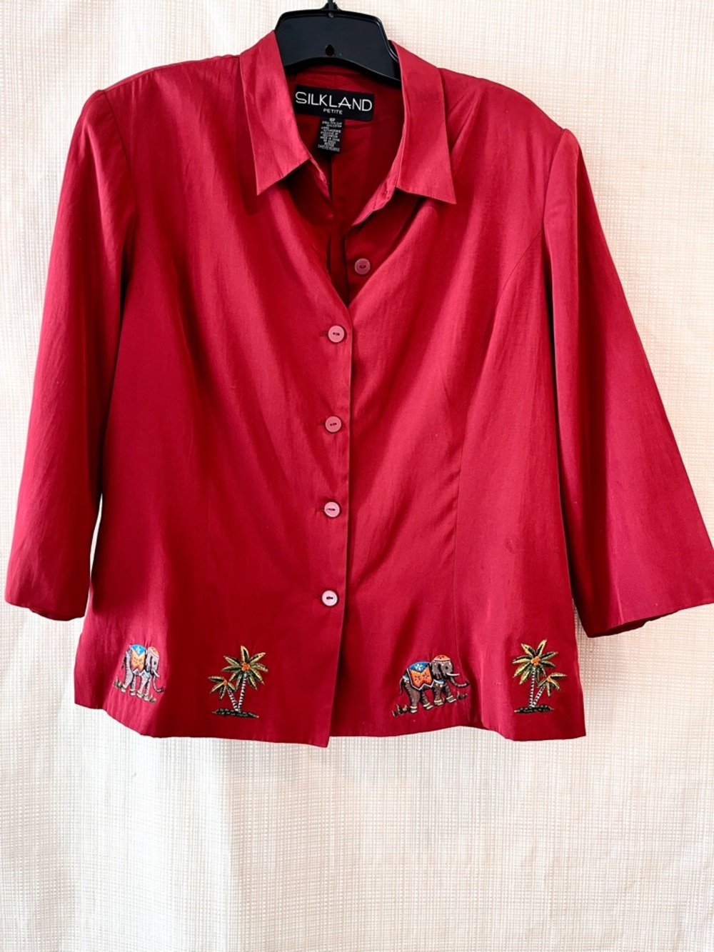 Vintage Silk Embroidered Whimsy Boho Shirt Cottagecore